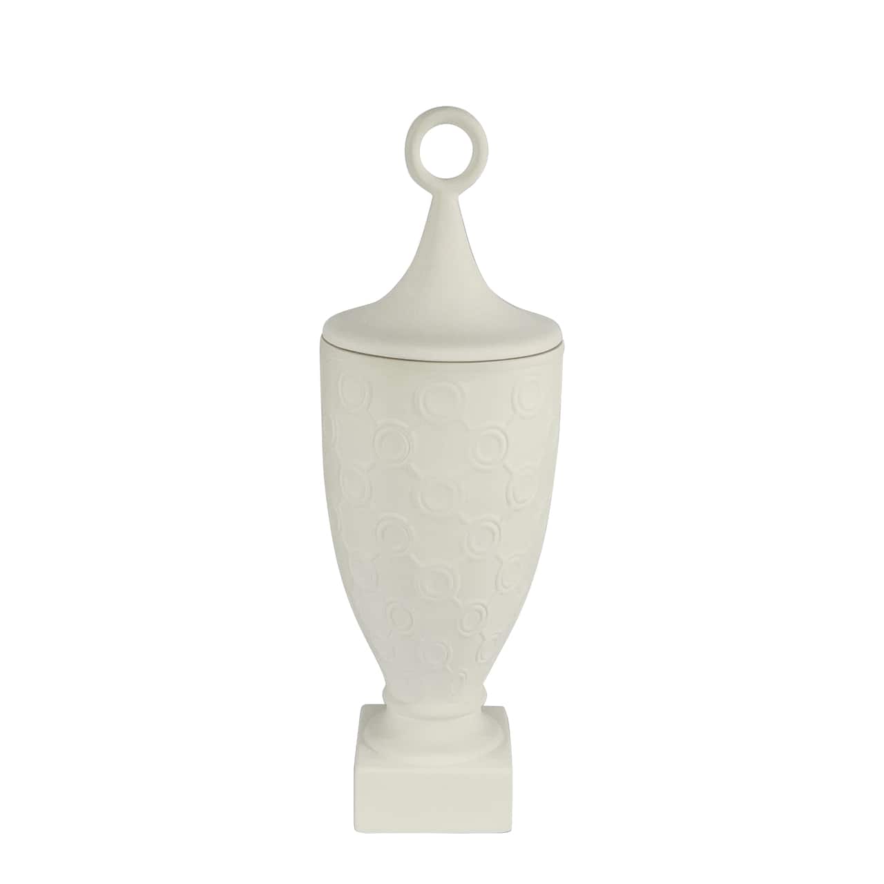 Jonathan Adler x Michaels 16.25" Circle Lattice DIY Ceramic Urn with Lid